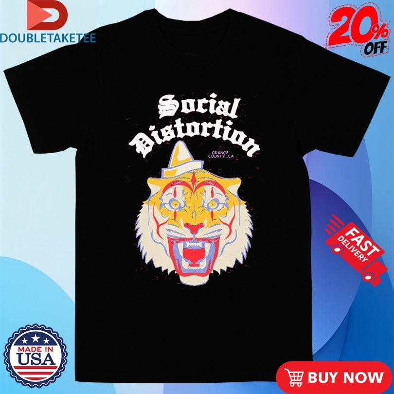 Official Social Distortion Orange County CA Tiger Shirts
