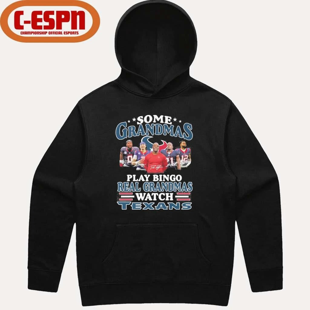 Official Some Grandmas Play Bingo Real Grandmas Watch Houston Texans Playoffs Shirt