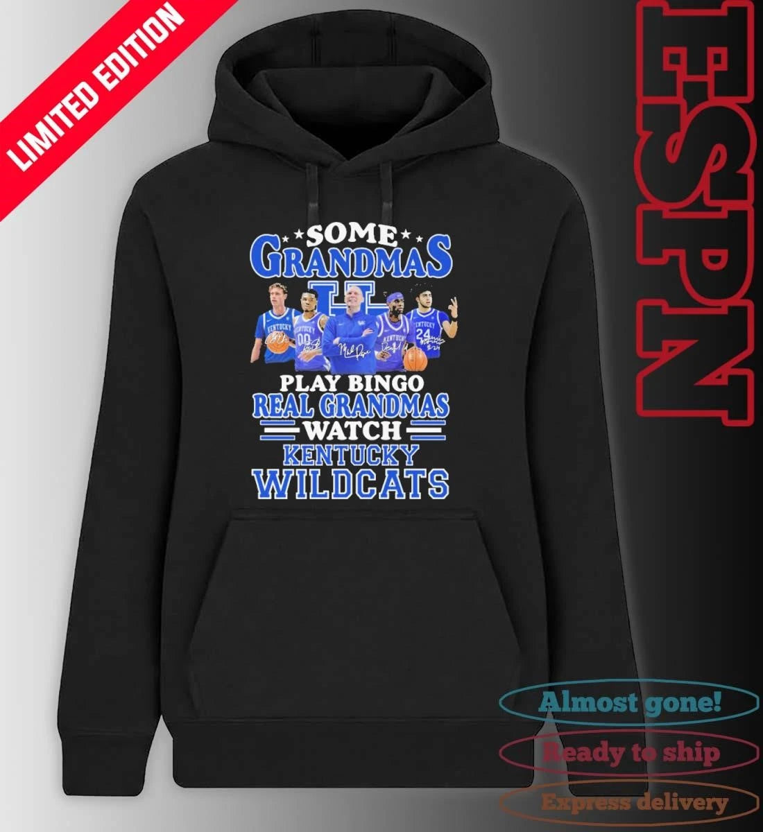 Official Some Grandmas Play Bingo Real Grandmas Watch The Kentucky Wildcats Basketball Shirt