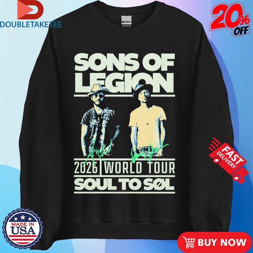 Official Sons Of Legion Soul To Sol 2026 World Tour Shirts