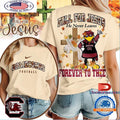 Official South Carolina Gamecocks 2025 NCAA Season Fall For Jesus He Never Leaves Forever To Thee Mascot Shirts