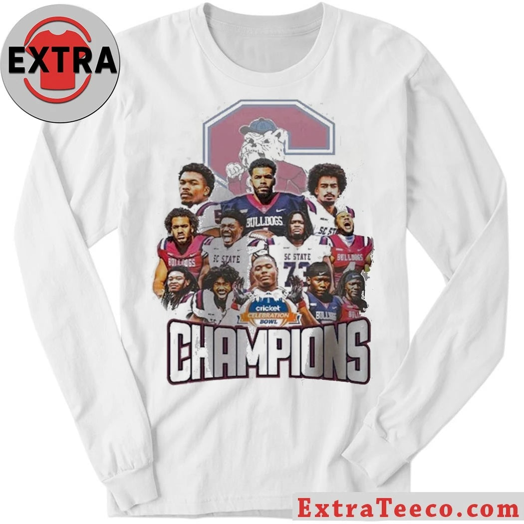 Official South Carolina State Bulldogs 2025 Cricket Celebration Bowl Champions Team Logo Shirt