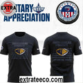 Official South Carolina Stingrays Military Appreciation Night Logo Two Sided Hoodie Shirt