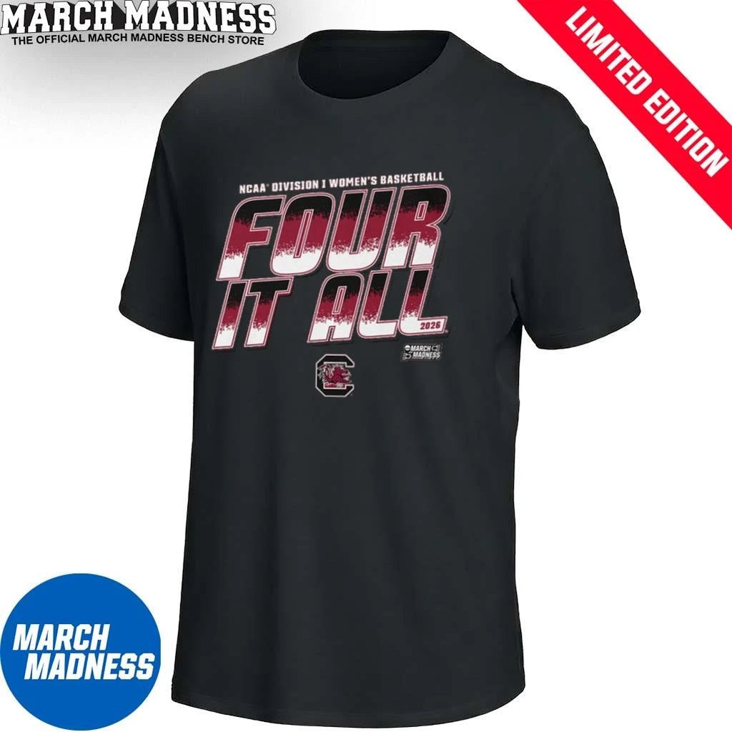 Official South Carolina Women’s Basketball Four It All 2026 March Madness Shirt