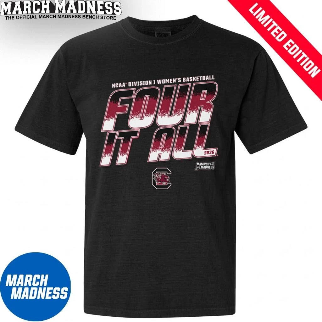 Official South Carolina Women’s Basketball Four It All 2026 March Madness Shirt