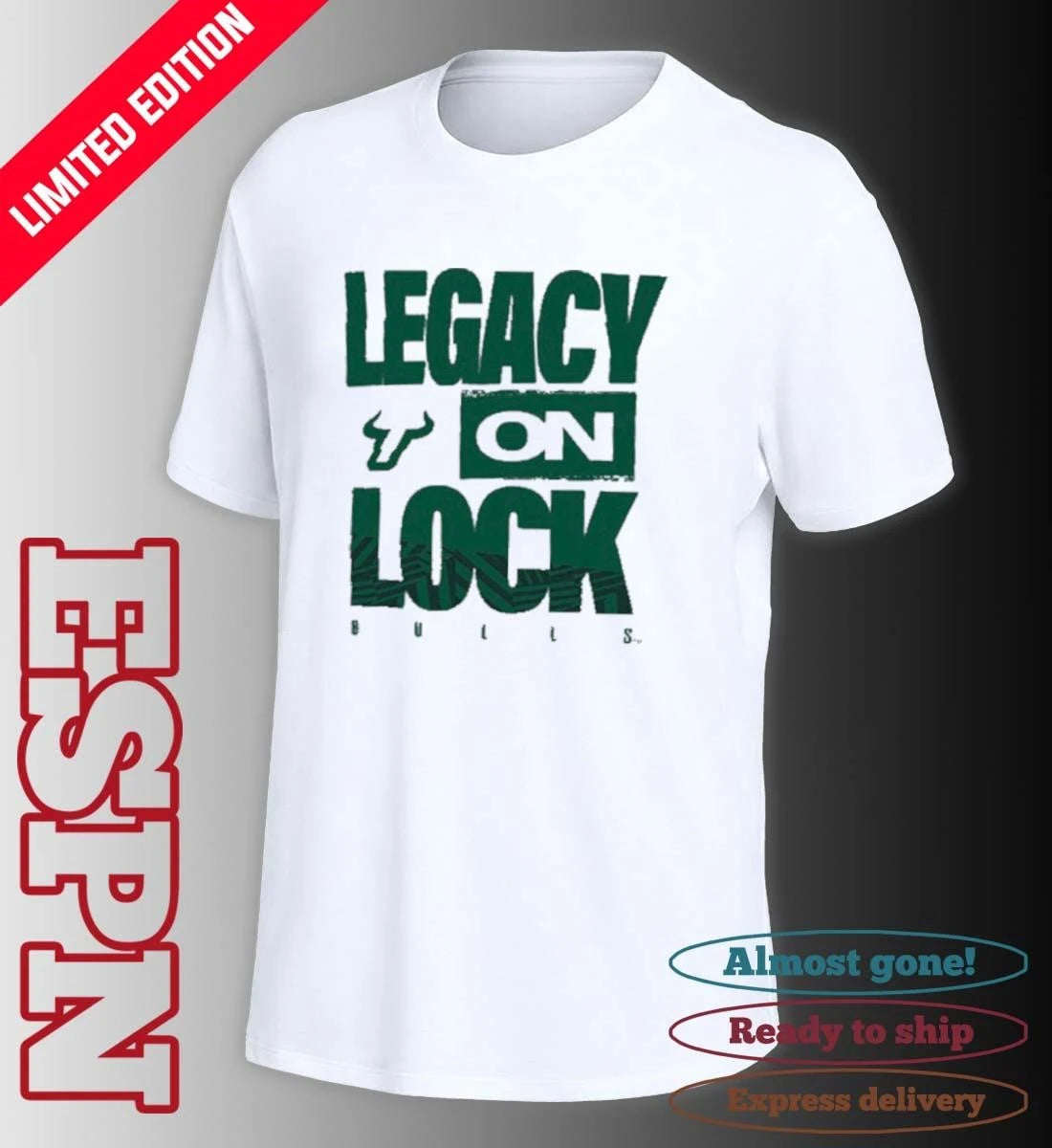 Official South Florida Bulls Basketball Legacy On Lock Bench T-Shirt