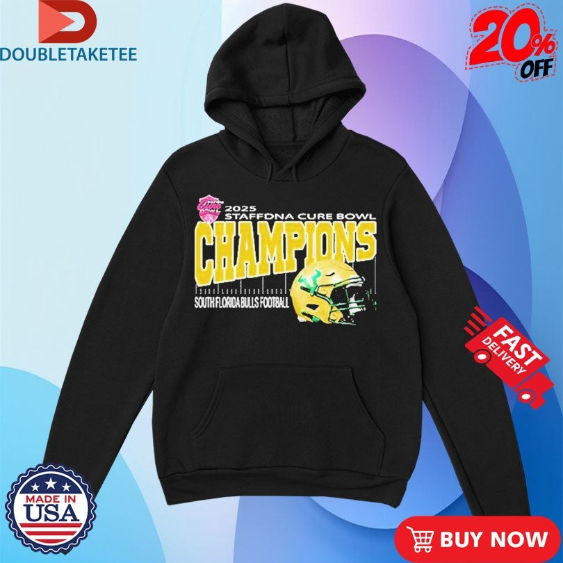 Official South Florida Bulls Staffdna Cure Bowl Champions 2025 Shirts