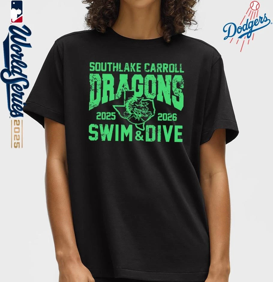 Official Southlake Carroll Dragon Swim Dive 2025-2026 T-Shirt