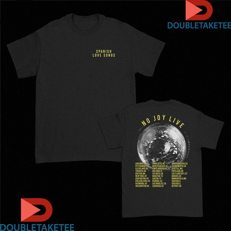 Official Spanish Love Songs No Joy Live Tour 2023 Dates Disco Shirts