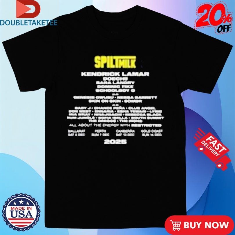 Official Spilt Milk Block Tour 2025 Shirts