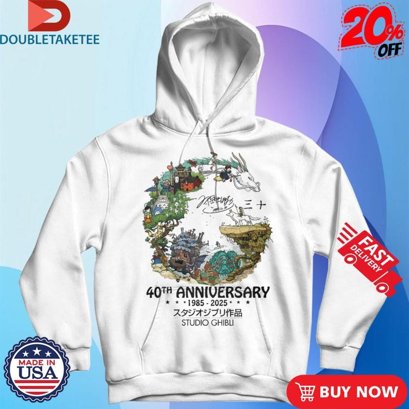 Official Spirited Away Studio Ghibli 40th Anniversary 1985 2025 Signature Shirts