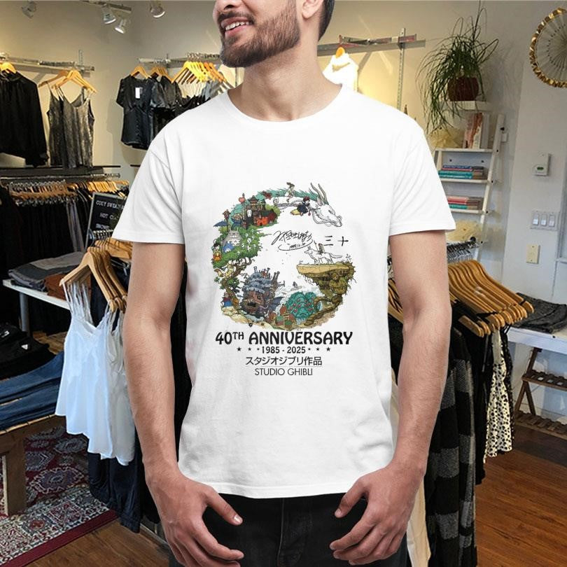 Official Spirited Away Studio Ghibli 40th Anniversary 1985 2025 Signature Shirts