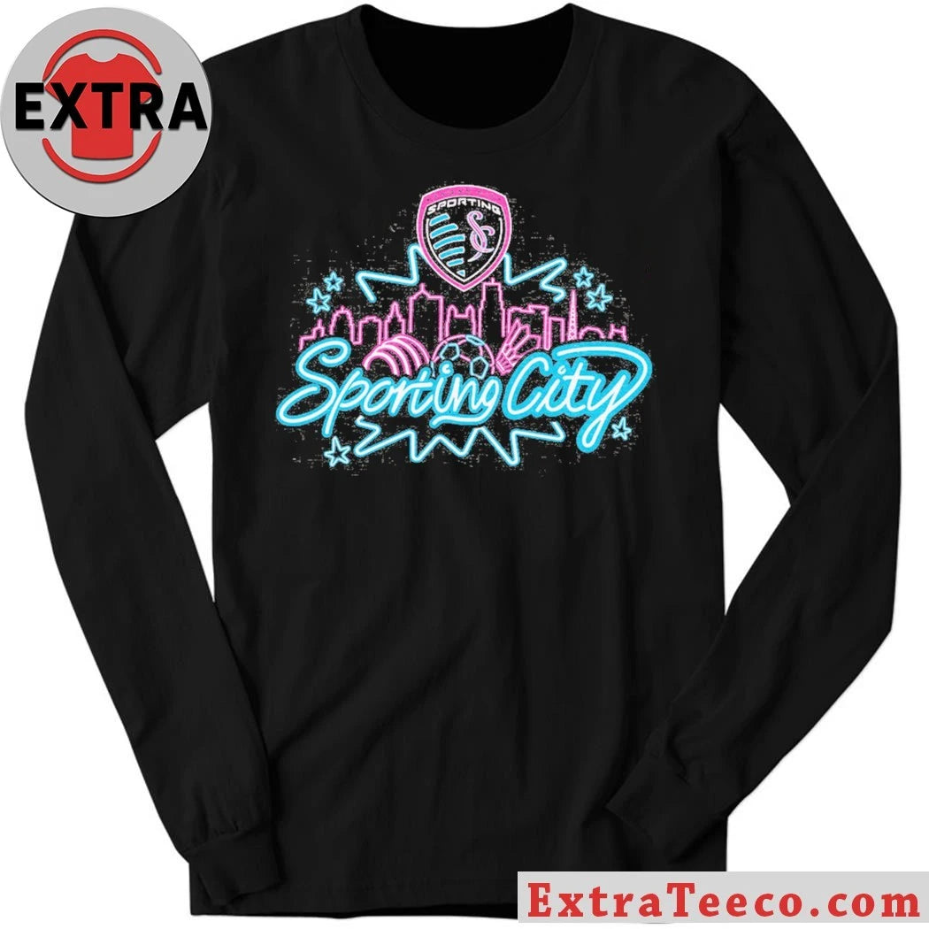 Official Sporting Kansas City Neon Skyline T-Shirt