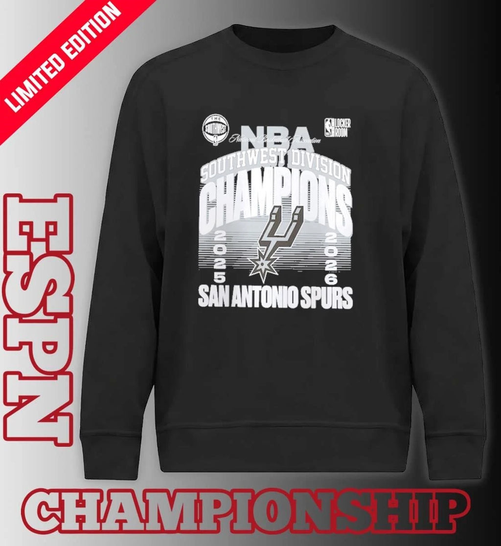 Official Spurs NBA Southwest Division Champions T-Shirt