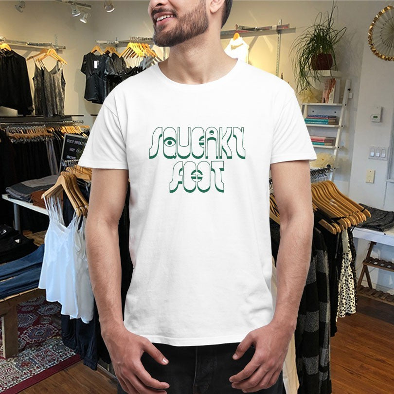 Official Squeaky Feet Green Squeaky Feet Logo Shirts