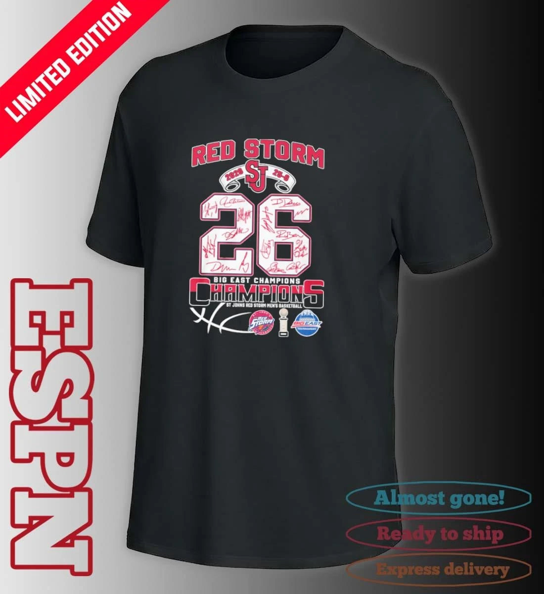 Official St John’s Red Storm Big East Champions 25-6 Shirt