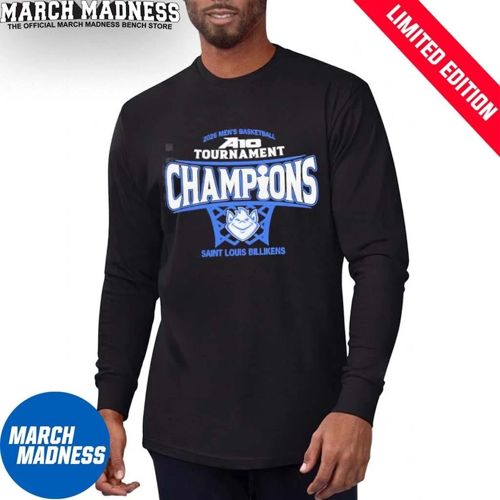 Official St Louis Billikens Atlantic 10 Men’s Basketball Conference Tournament Champions T-Shirt