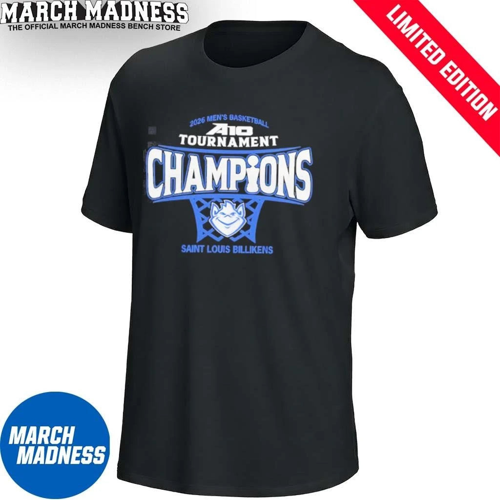 Official St Louis Billikens Atlantic 10 Men’s Basketball Conference Tournament Champions T-Shirt