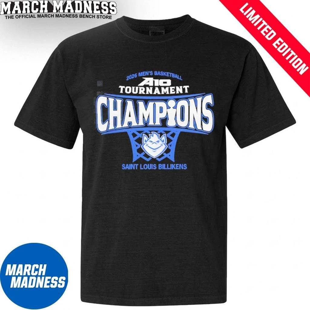 Official St Louis Billikens Atlantic 10 Men’s Basketball Conference Tournament Champions T-Shirt