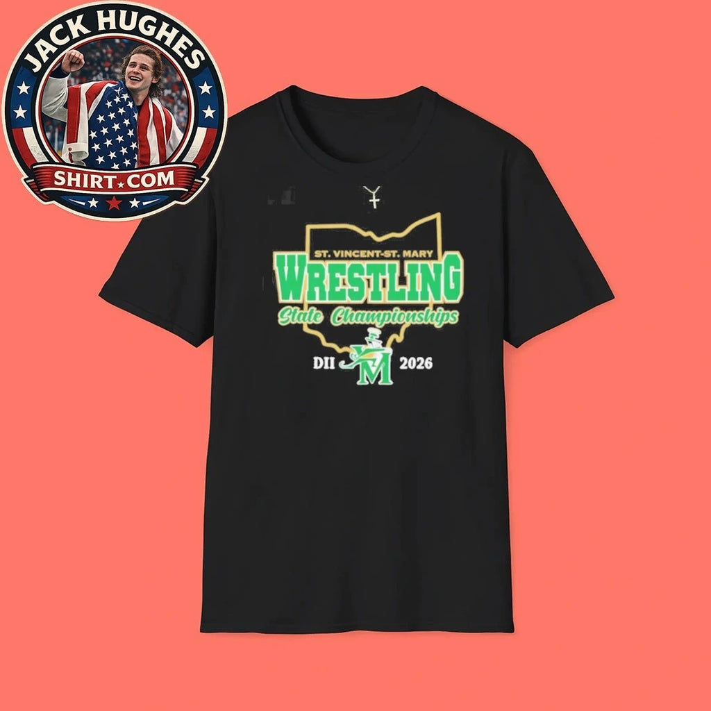 Official St Vincent St Mary Wrestling Dii State Championships 2026 Shirt