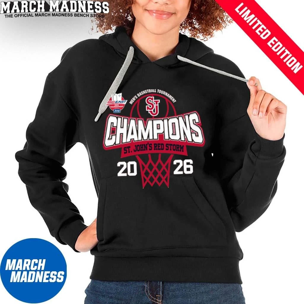 Official St. John’s Red Storm 2026 Big East Men’s Basketball Tournament Champions Shirt