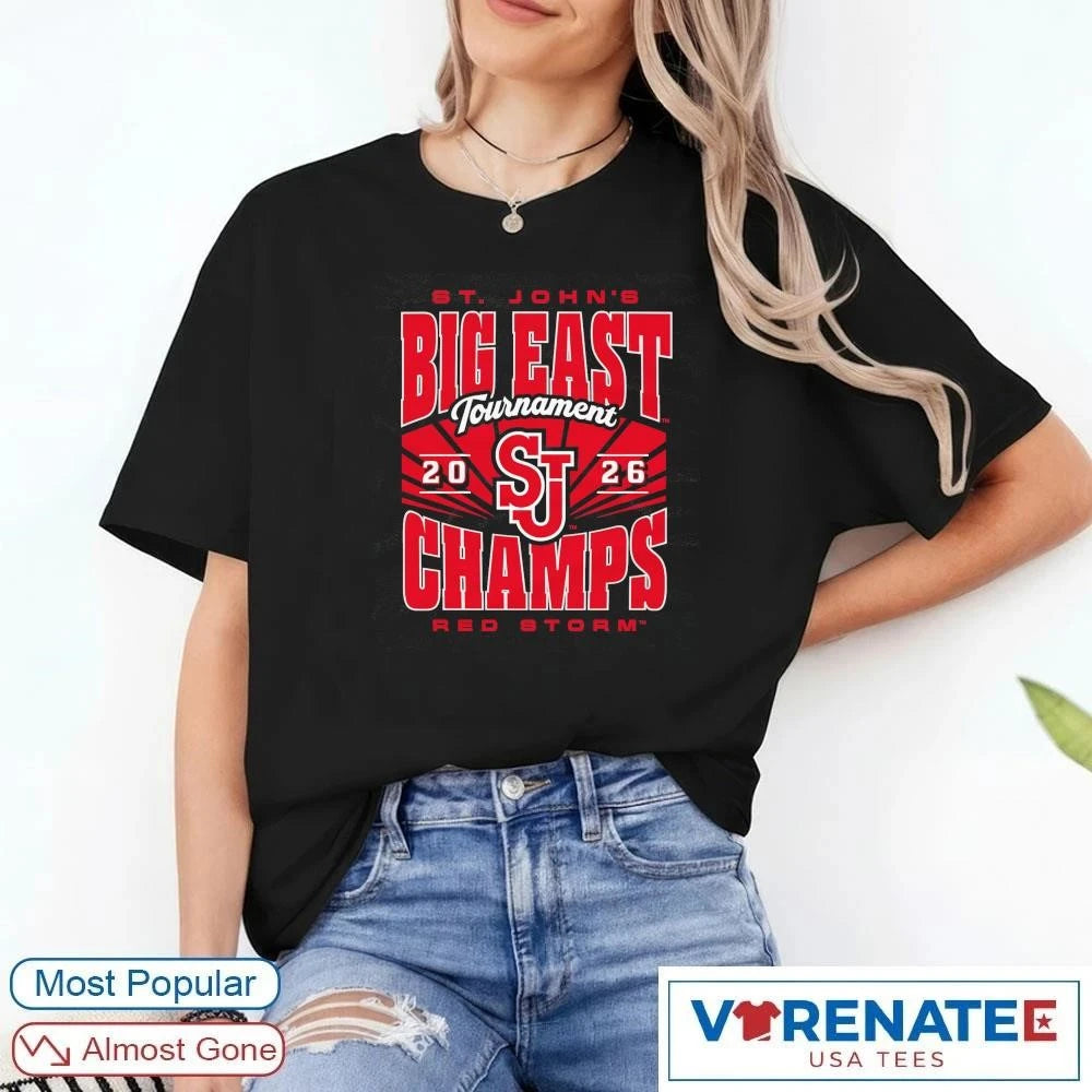 Official St. John’s Red Storm Big East Tourney Champs – New Trending 2026 T-Shirt