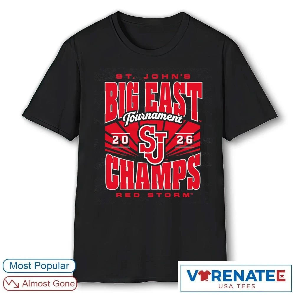Official St. John’s Red Storm Big East Tourney Champs – New Trending 2026 T-Shirt