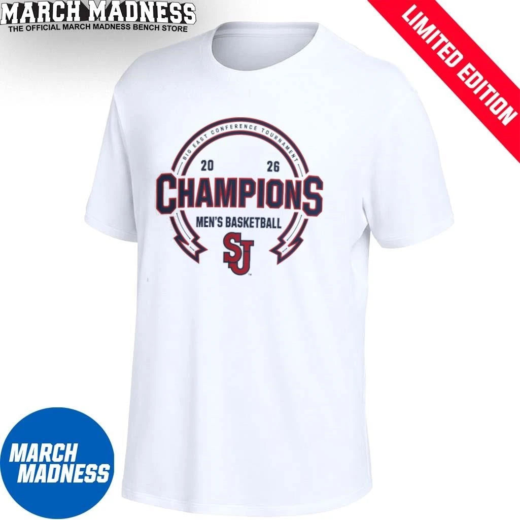 Official St. John’s Red Storm Men’s Basketball Big East Champions T-Shirt