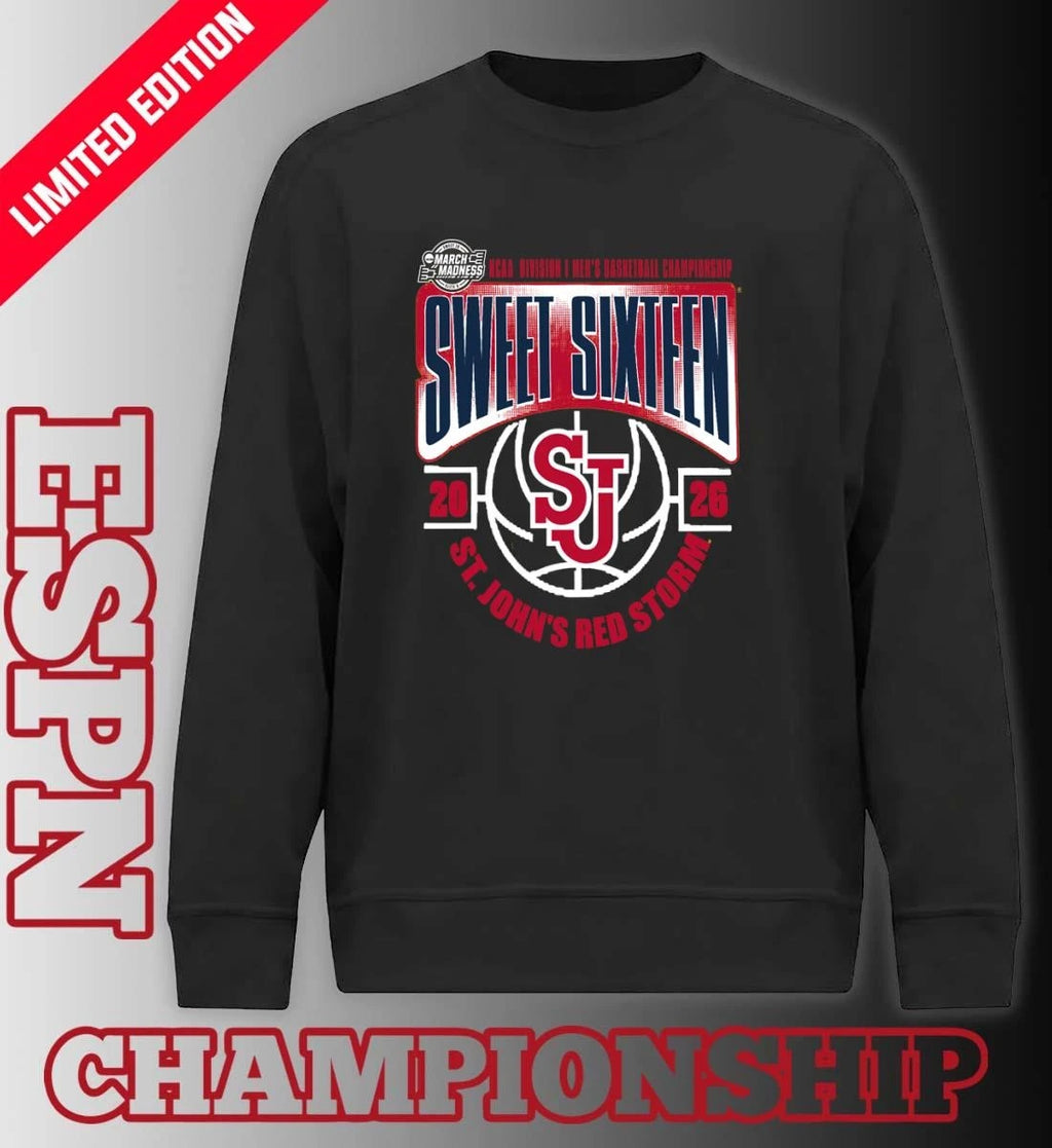 Official St. John’s Red Storm Sweet 16 NCAA DI Men’s Basketball Tournament March Madness 2026 T-Shirt