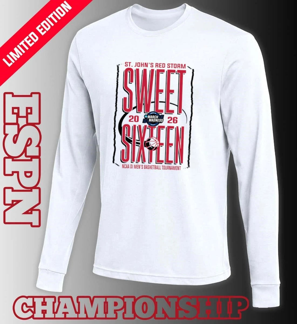 Official St. John’s Red Storm Sweet Sixteen 2026 NCAA DI Men’s Basketball Tournament T-Shirt