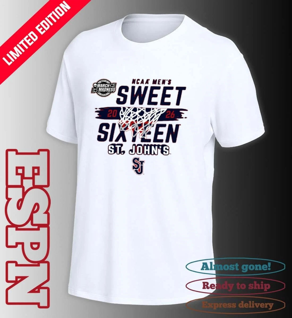Official St. John’s University Men’s Basketball 2026 Sweet 16 Bound Shirt