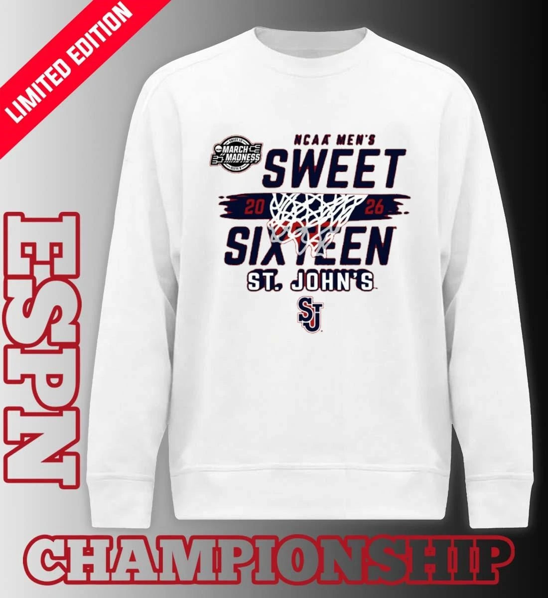 Official St. John’s University Men’s Basketball 2026 Sweet 16 Bound Shirt