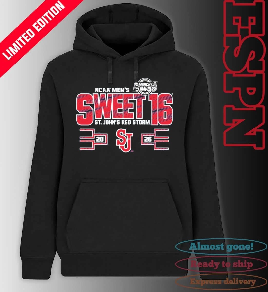 Official St. John’s University Men’s Basketball Sweet 16 Shirt