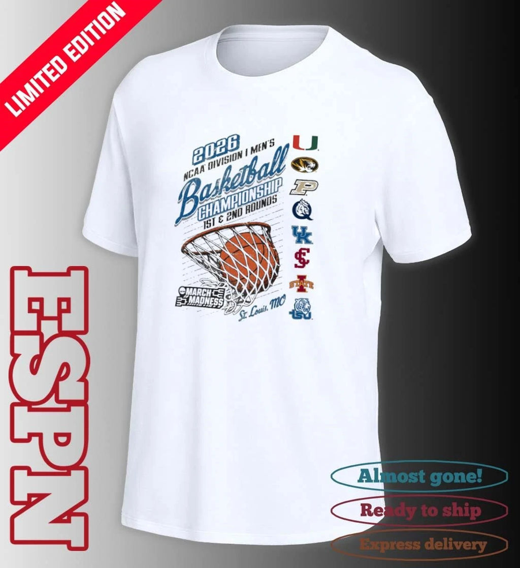 Official St. Louis, MO 2026 NCAA DI Men’s Basketball Championship – 1st, 2nd Rounds Shirt