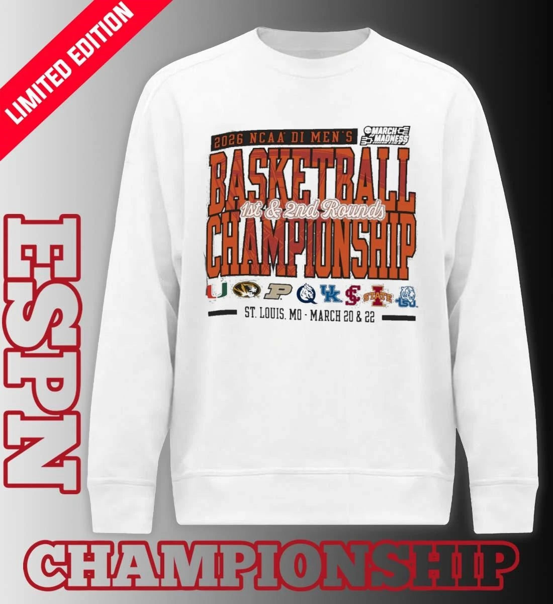 Official St. Louis, MO 2026 NCAA DI Men’s Basketball Championship – March 20 &amp; 22 T-Shirt