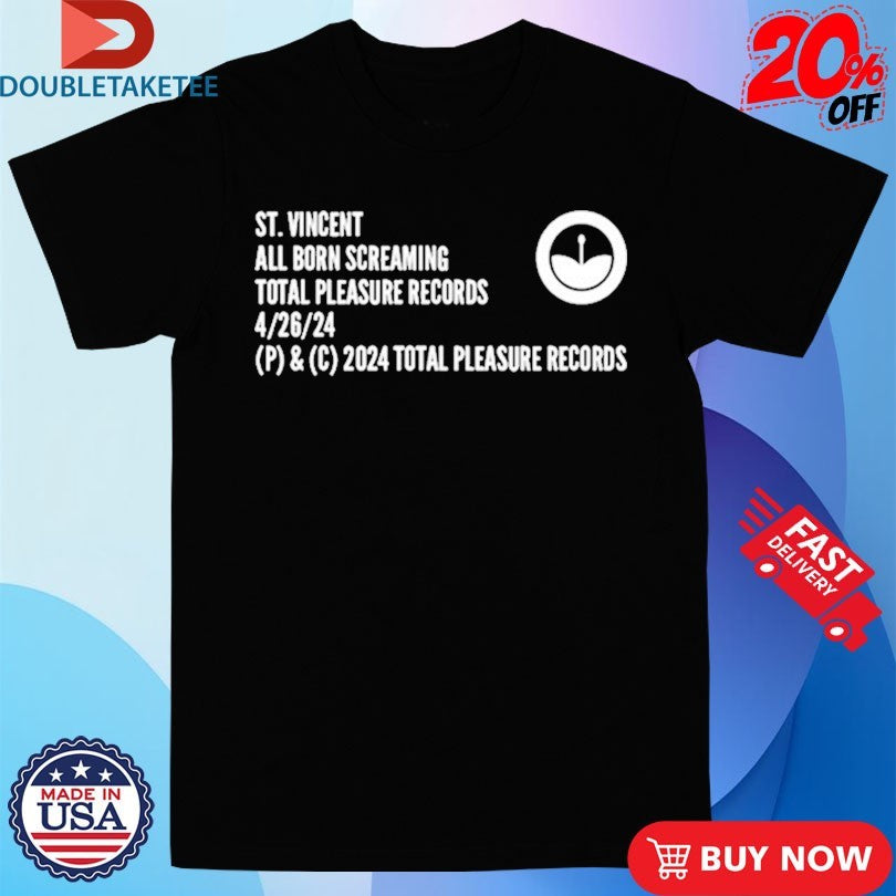 Official St. Vincent Total Pleasure Records Shirts