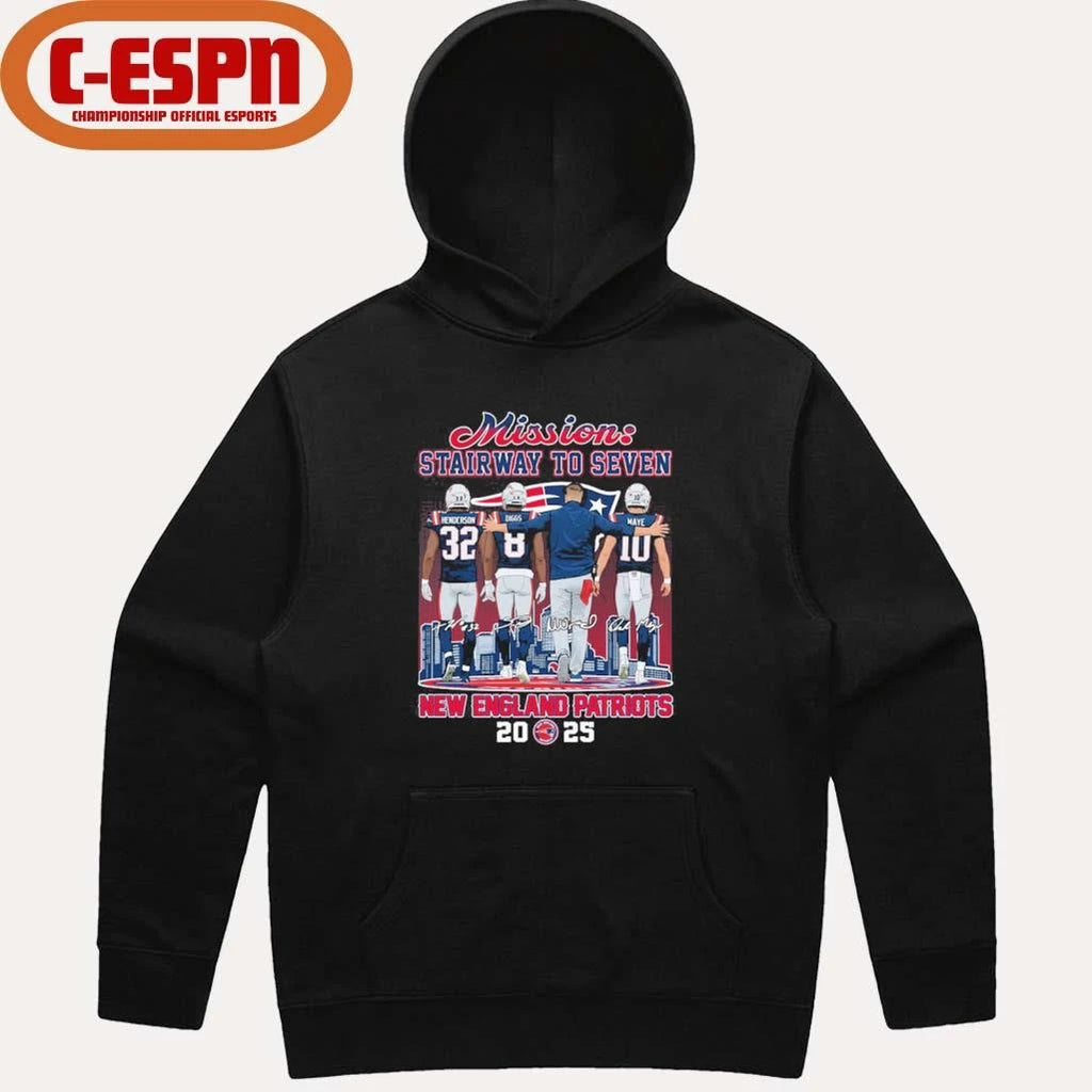 Official Stairway To Seven NE Patriots 2025 2025 AFC East Champions Shirt
