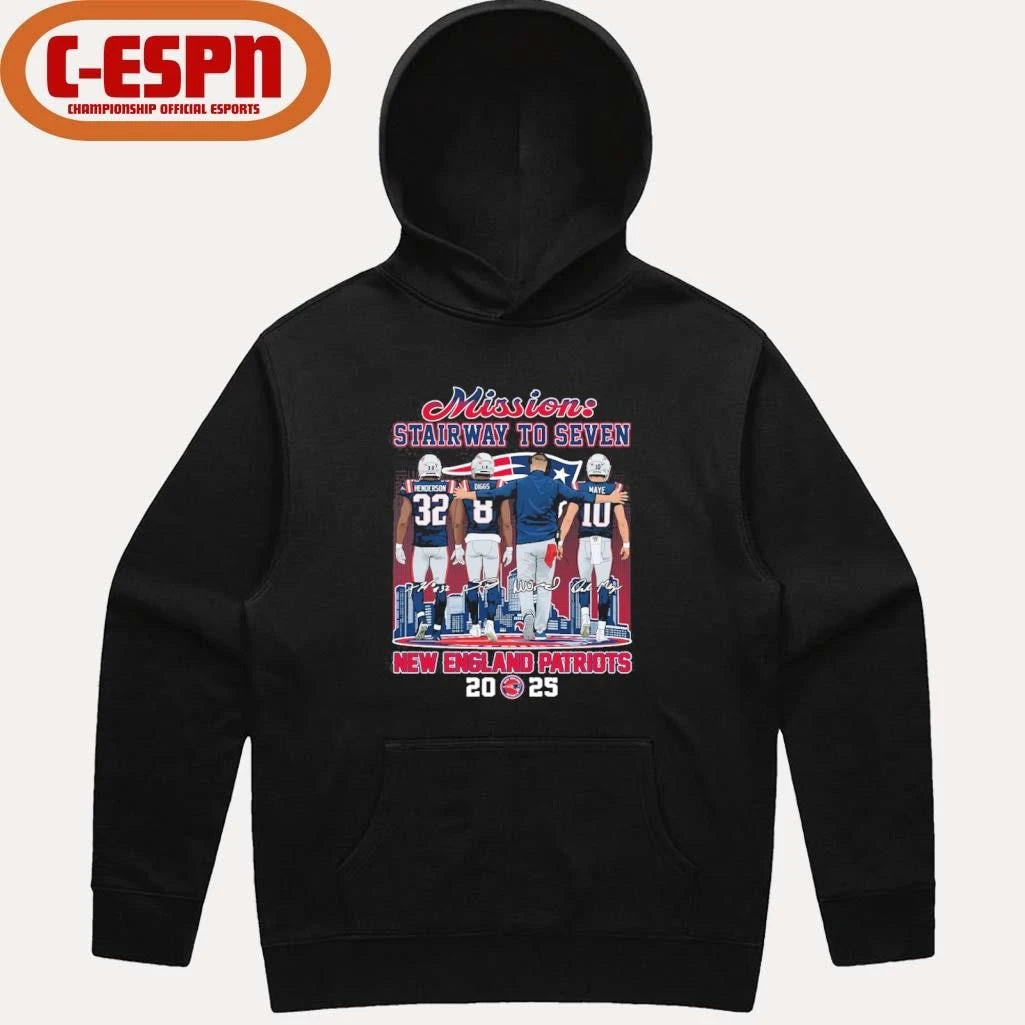 Official Stairway To Seven NE Patriots 2025 2025 AFC East Champions Shirt