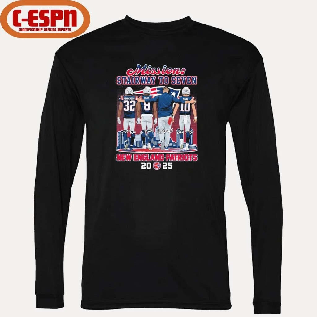 Official Stairway To Seven NE Patriots 2025 2025 AFC East Champions Shirt