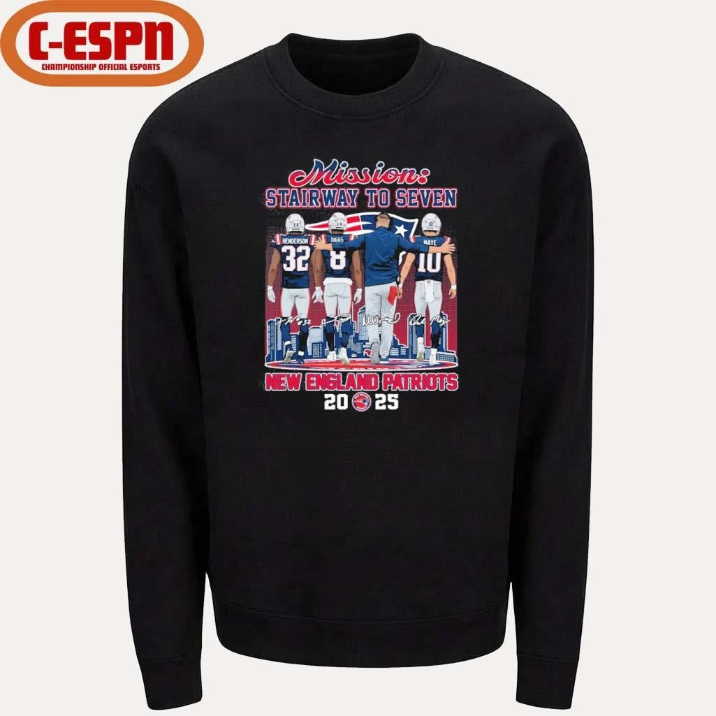 Official Stairway To Seven NE Patriots 2025 2025 AFC East Champions Shirt