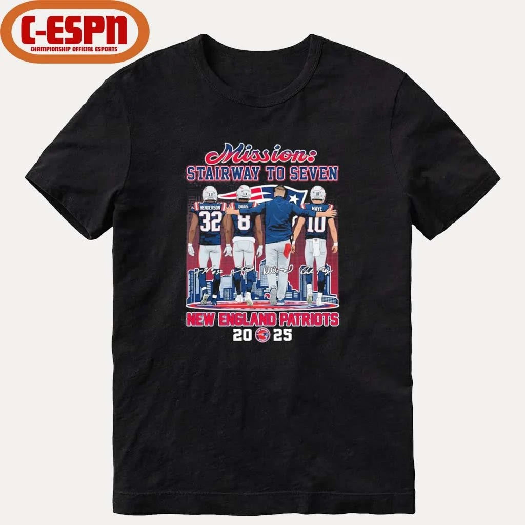 Official Stairway To Seven NE Patriots 2025 2025 AFC East Champions Shirt