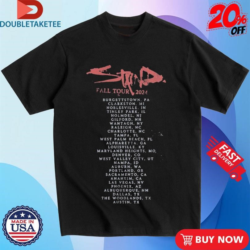 Official Stand Stacked Logo Fall Tour 2024 Shirts