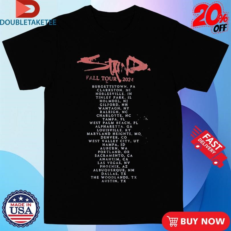 Official Stand Stacked Logo Fall Tour 2024 Shirts