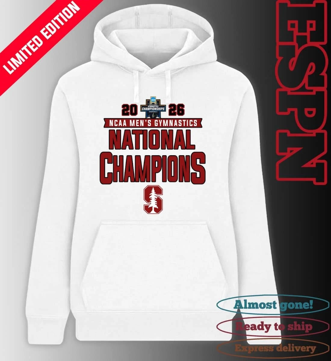 Official Stanford Cardinal 2026 NCAA Men’s Gymnastics National Champions Shirt