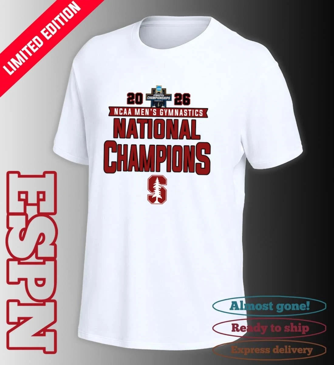 Official Stanford Cardinal 2026 NCAA Men’s Gymnastics National Champions Shirt