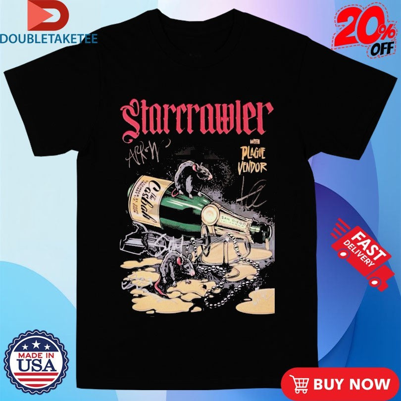Official Starcrawler Jan 1 2 2026 San Diego, CA Rats Shirts
