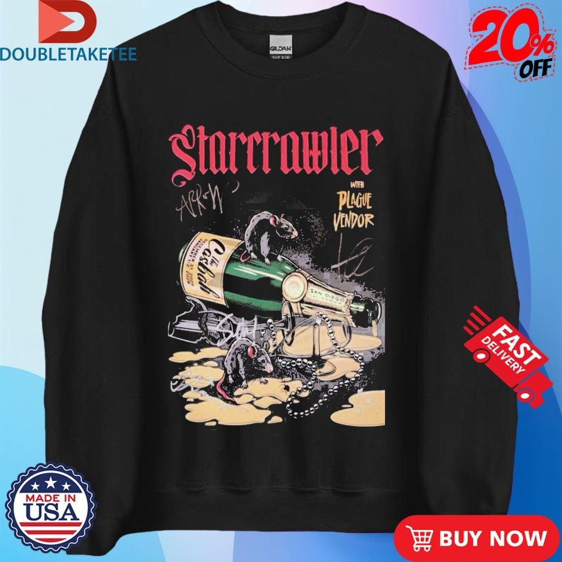 Official Starcrawler Jan 1 2 2026 San Diego, CA Rats Shirts