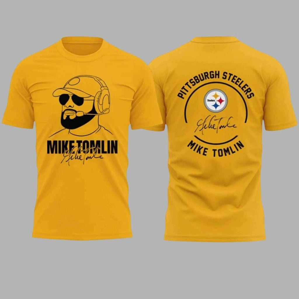 Official Steelers 2026 Coach Mike Tomlin Thank You For Everything Signature Two Sided Shirt