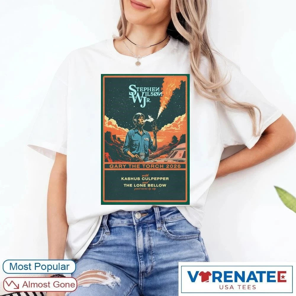 Official Stephen Wilson JR. 2026 Gary The Torch Tour Poster T-Shirt