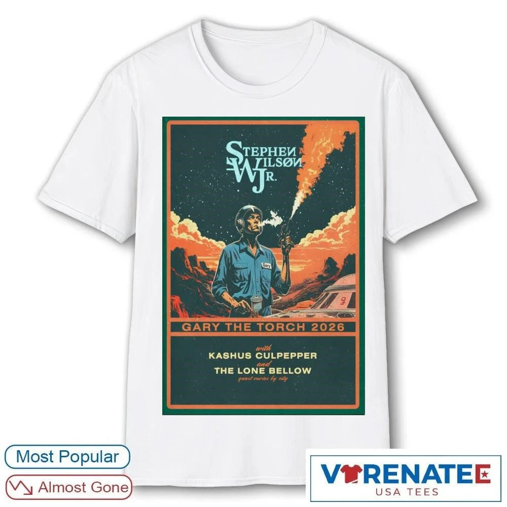Official Stephen Wilson JR. 2026 Gary The Torch Tour Poster T-Shirt